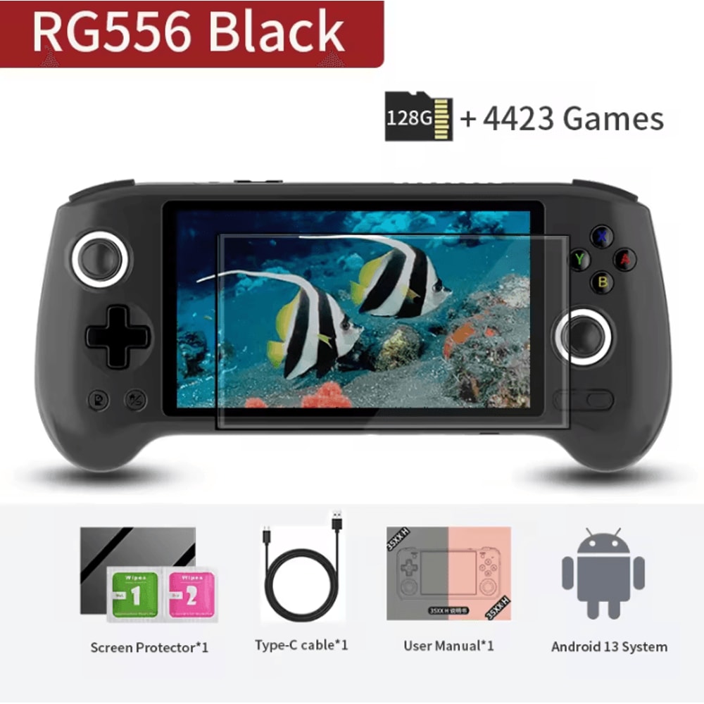 ANBERNIC RG556 Android Handheld Game Console 548 Inches AMOLED Portable Gaming Device 8