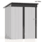 Patiowell 5 By 3 FT Outdoor Storage Shed Metal Garden Tool Shed With Sloping Roof And Lockable Doo 9