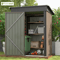 Patiowell 5 By 3 FT Outdoor Storage Shed Metal Garden Tool Shed With Sloping Roof And Lockable Doo 1