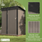 Patiowell 5 By 3 FT Outdoor Storage Shed Metal Garden Tool Shed With Sloping Roof And Lockable Doo 3