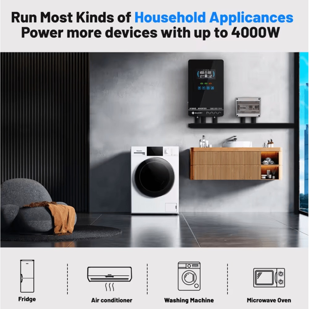 SUMRY 4000W Hybrid Solar Inverter 24V HighEfficiency OffGrid Power Solution 2