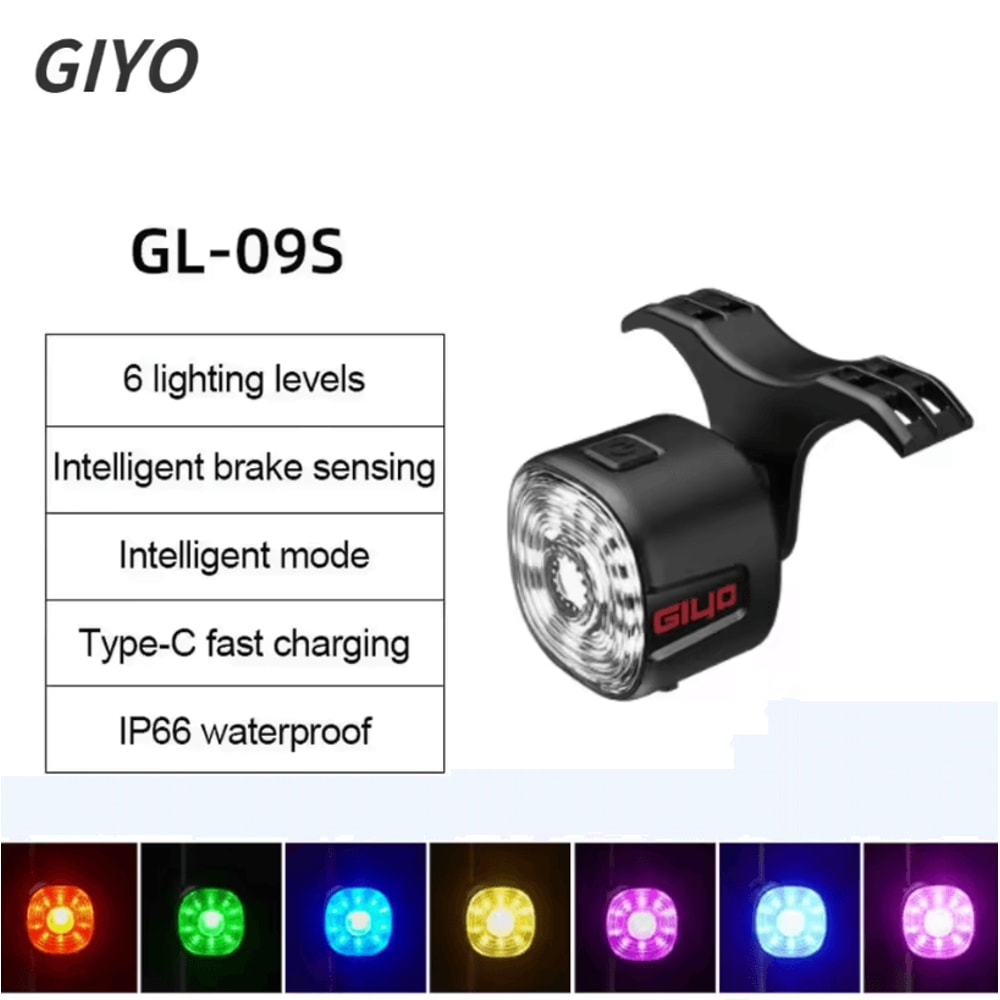 Smart Brake Bicycle Rear Light LED Taillight With Auto Stop Signal And TypeC Charging 9