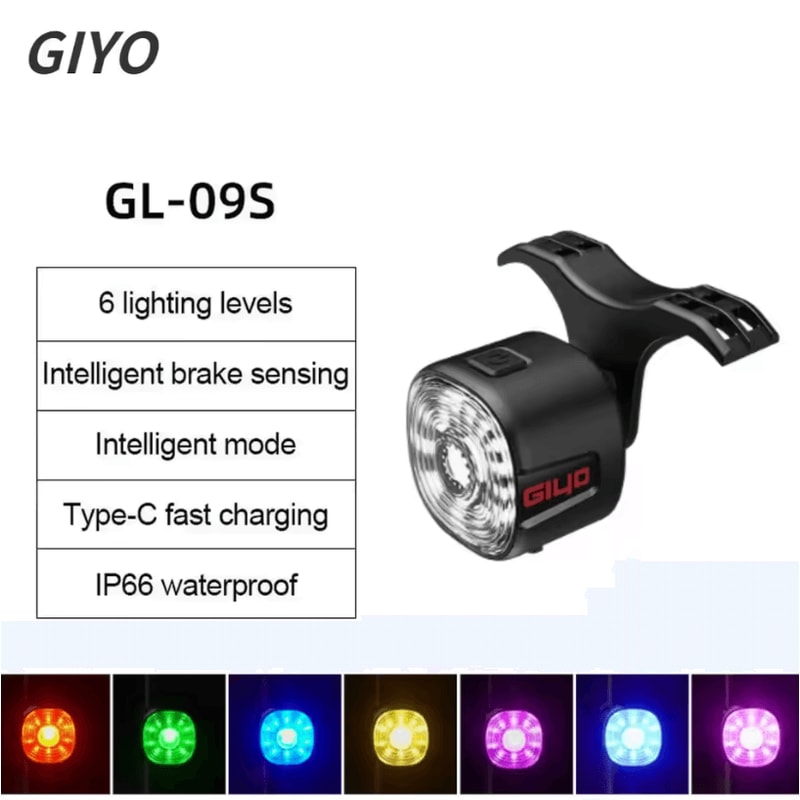 Smart Brake Bicycle Rear Light LED Taillight With Auto Stop Signal And TypeC Charging 9