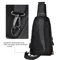 Men Chest Bag Outdoor Casual Crossbody Bag With USB Charging Port 4