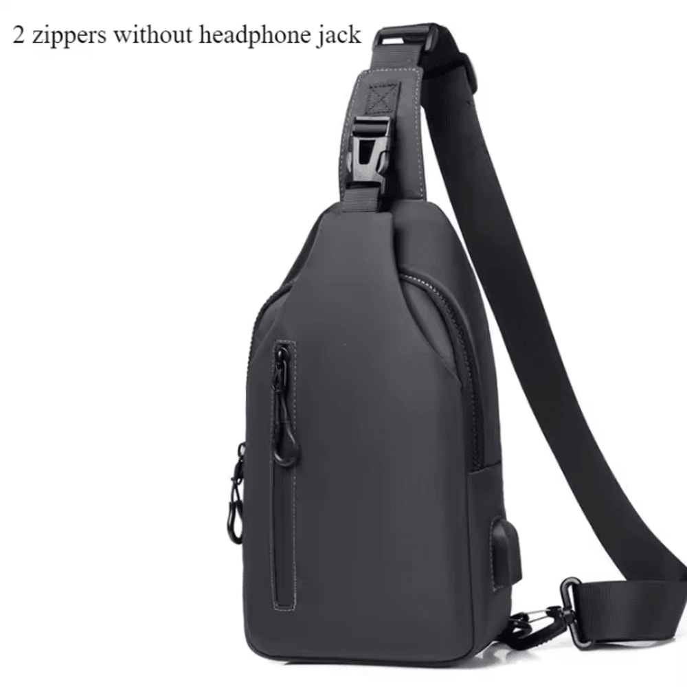 Men Chest Bag Outdoor Casual Crossbody Bag With USB Charging Port 8