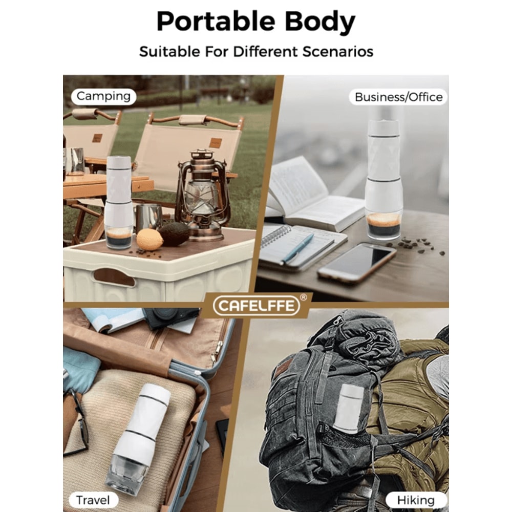 Cafelffe 3in1 Portable Coffee Machine Manual Espresso Maker For Hot Cold Brewing 5