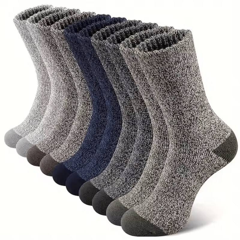 5 Pairs Mens Merino Wool Socks Super Thick Thermal Hiking Socks For Cold Weather US Size 65115 5