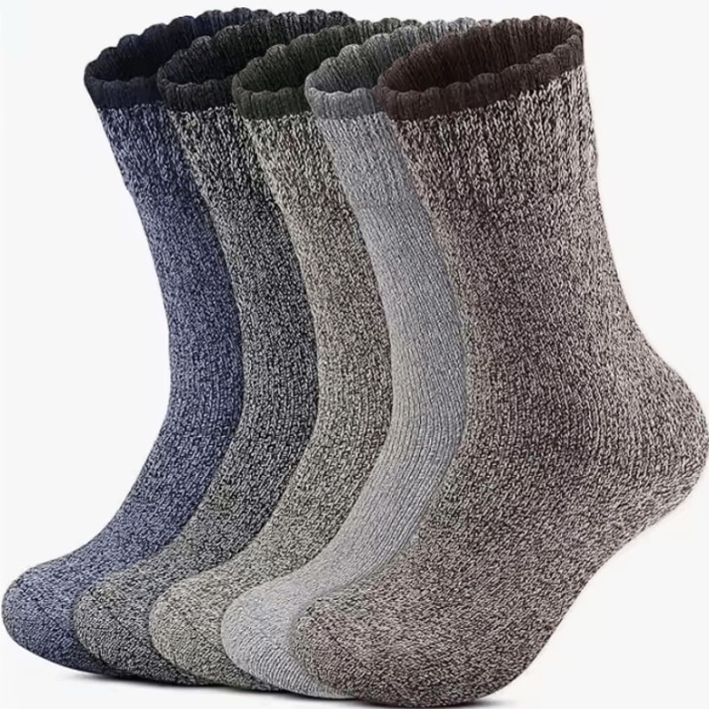 5 Pairs Mens Merino Wool Socks Super Thick Thermal Hiking Socks For Cold Weather US Size 65115 6
