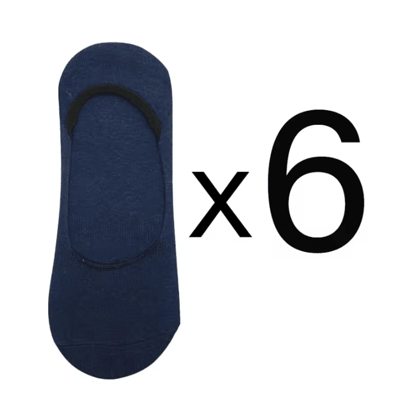 6 Pairs Mens Bamboo Breathable Invisible Socks Low Cut Casual No Show Socks 9