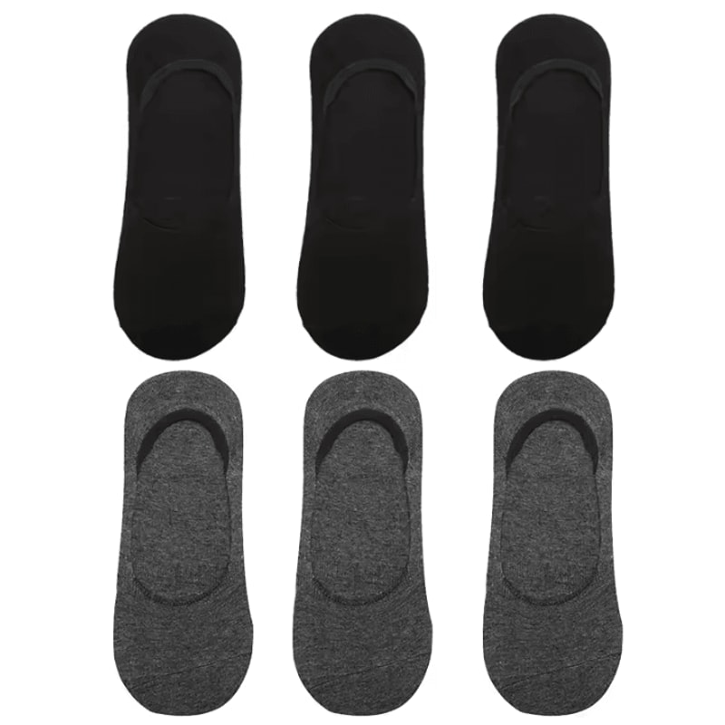 6 Pairs Mens Bamboo Breathable Invisible Socks Low Cut Casual No Show Socks 15