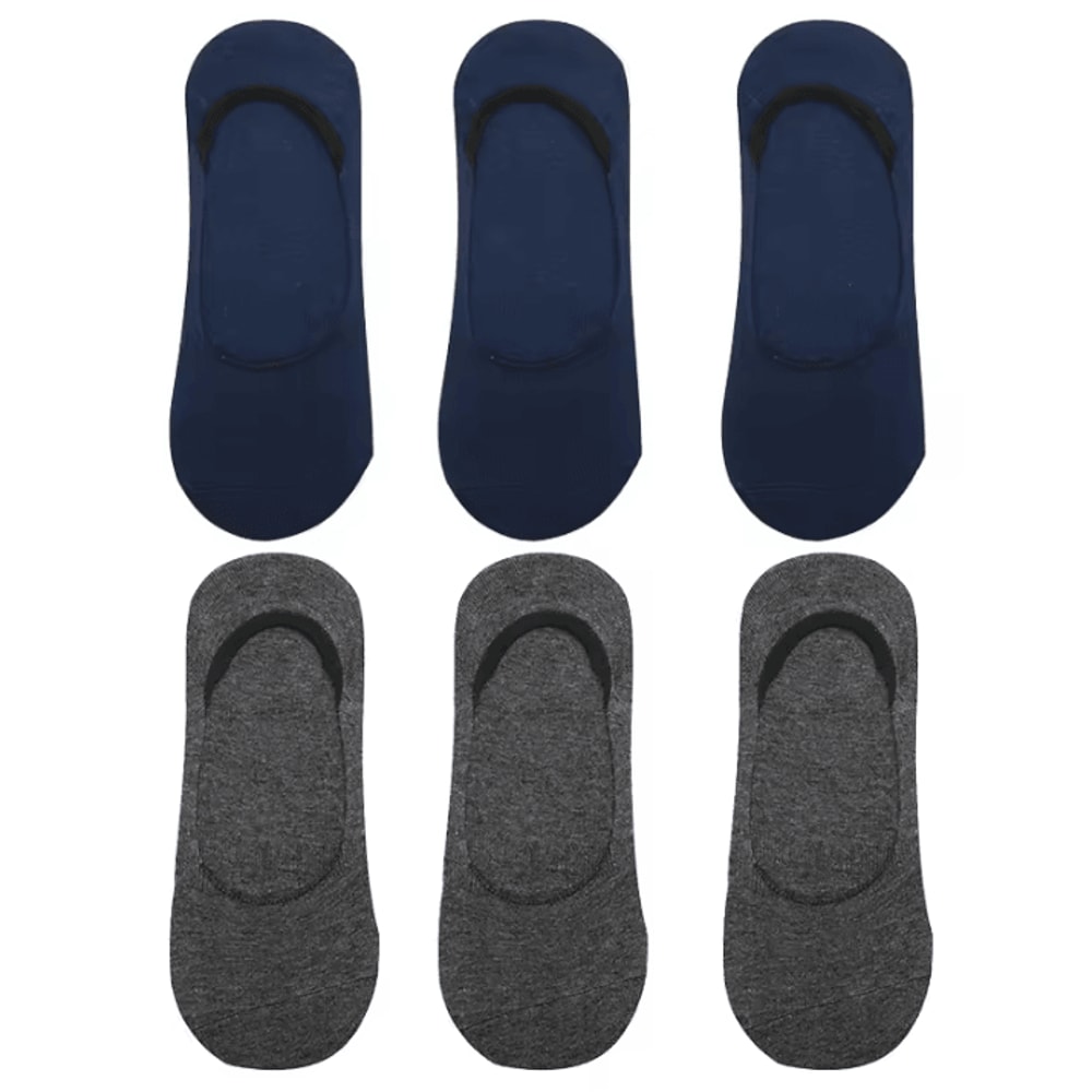 6 Pairs Mens Bamboo Breathable Invisible Socks Low Cut Casual No Show Socks 17