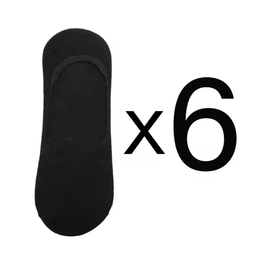 6 Pairs Mens Bamboo Breathable Invisible Socks Low Cut Casual No Show Socks 6