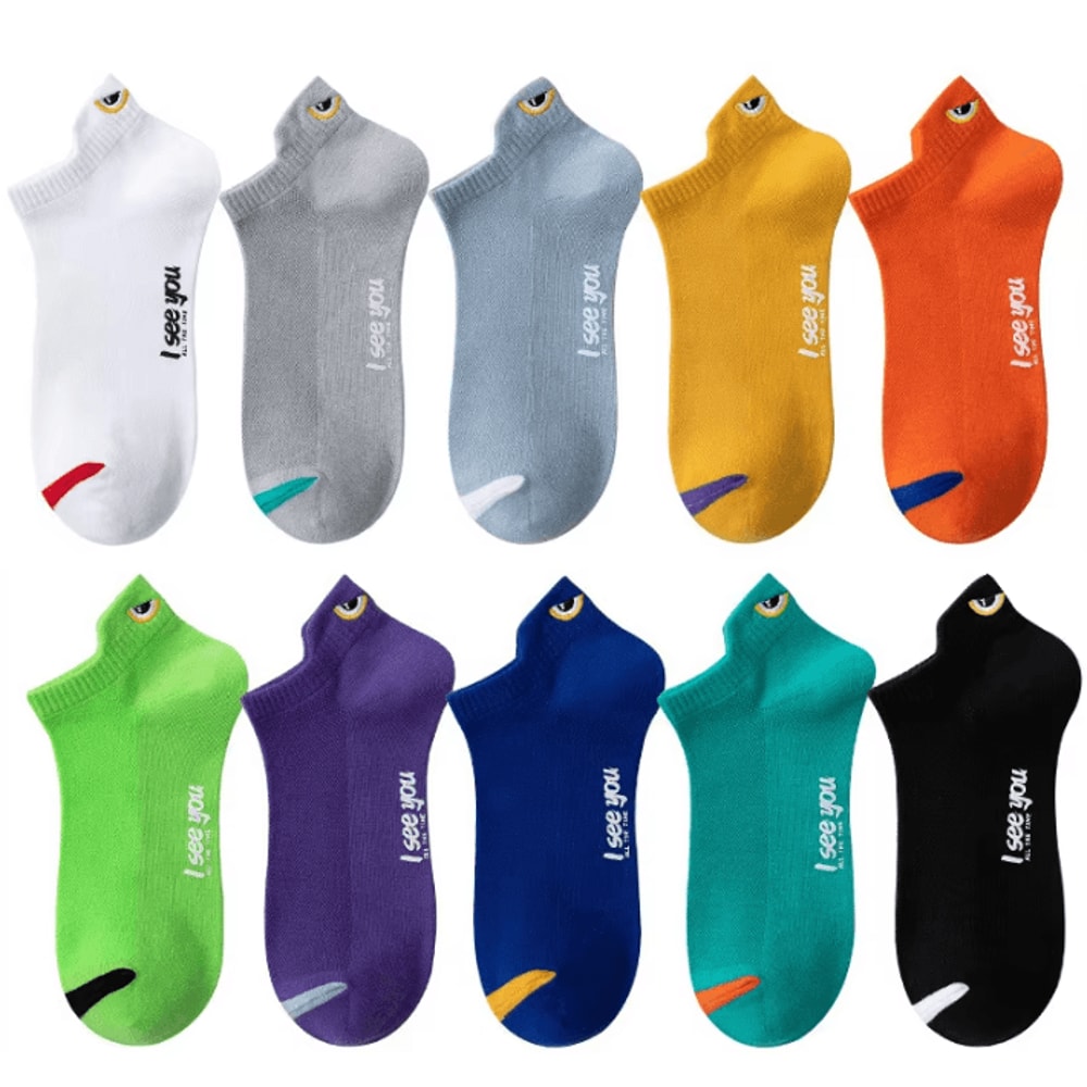 510 Pairs Mens Breathable Ankle Socks LowCut Casual Athletic Boat Socks US Sizes 612 1
