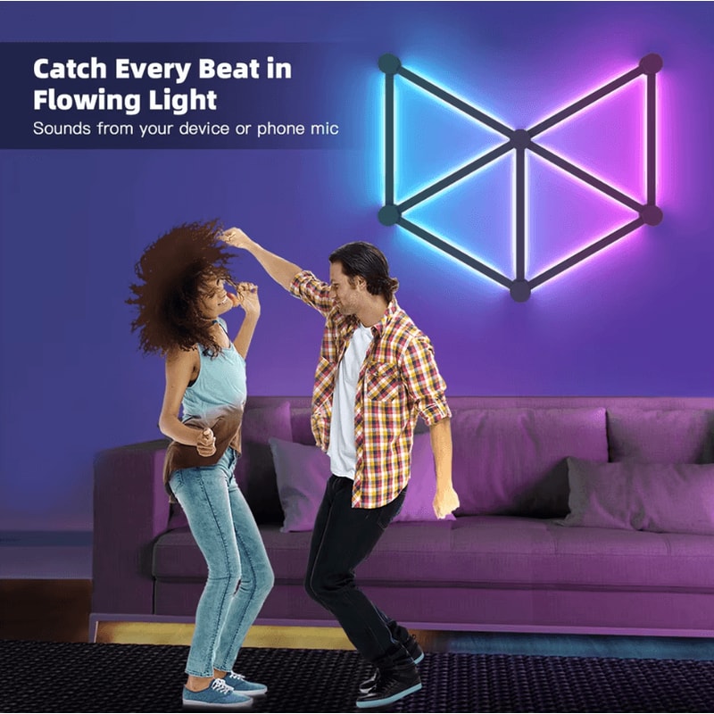 5Volts Splicing DIY RGB Smart Wall Light Voice Control LED Atmosphere Lamp 4