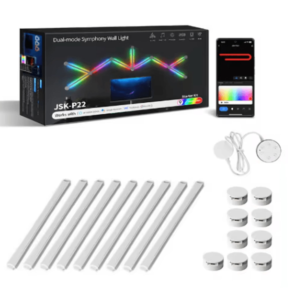 5Volts Splicing DIY RGB Smart Wall Light Voice Control LED Atmosphere Lamp 8