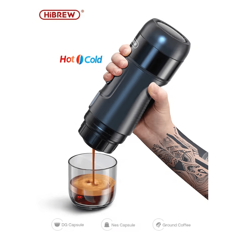 HiBREW Portable Coffee Machine For Car And Home DC 12V Espresso Maker For Nespresso And Dolce Pods 1