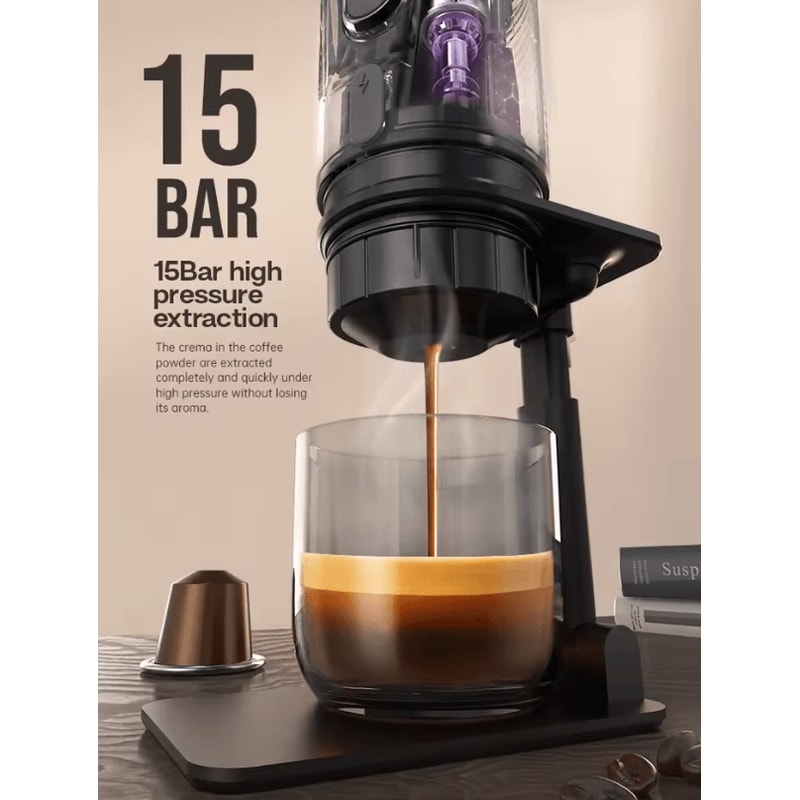 HiBREW Portable Coffee Machine For Car And Home DC 12V Espresso Maker For Nespresso And Dolce Pods 3