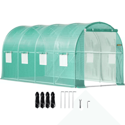 walk-in greenhouse kit – galvanized frame with waterproof cover for year-round growing