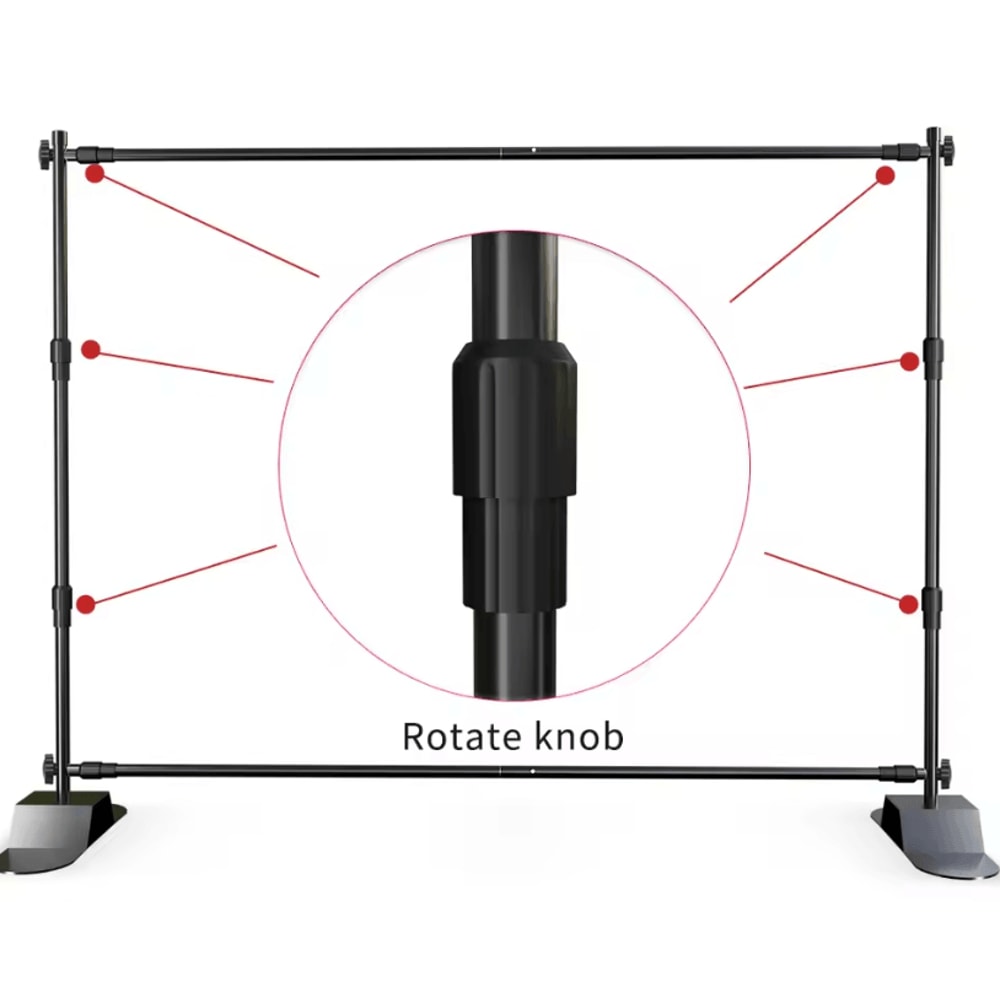 Double Crossbar Photography Backdrop Stand Adjustable Background Support System For Studio Video A 1