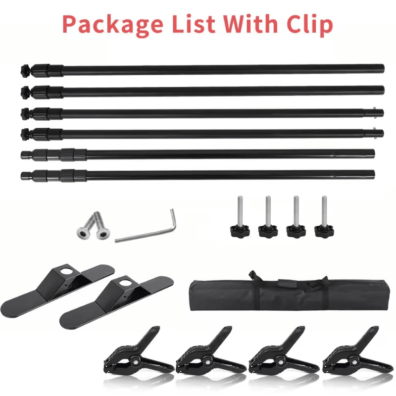 Double Crossbar Photography Backdrop Stand Adjustable Background Support System For Studio Video A 6