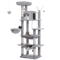 Tall Cat Tree Large MultiLevel Plush Cat Tower With Scratching Posts And Perches 9