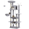 Tall Cat Tree Large MultiLevel Plush Cat Tower With Scratching Posts And Perches 9