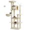 Tall Cat Tree Large MultiLevel Plush Cat Tower With Scratching Posts And Perches 16