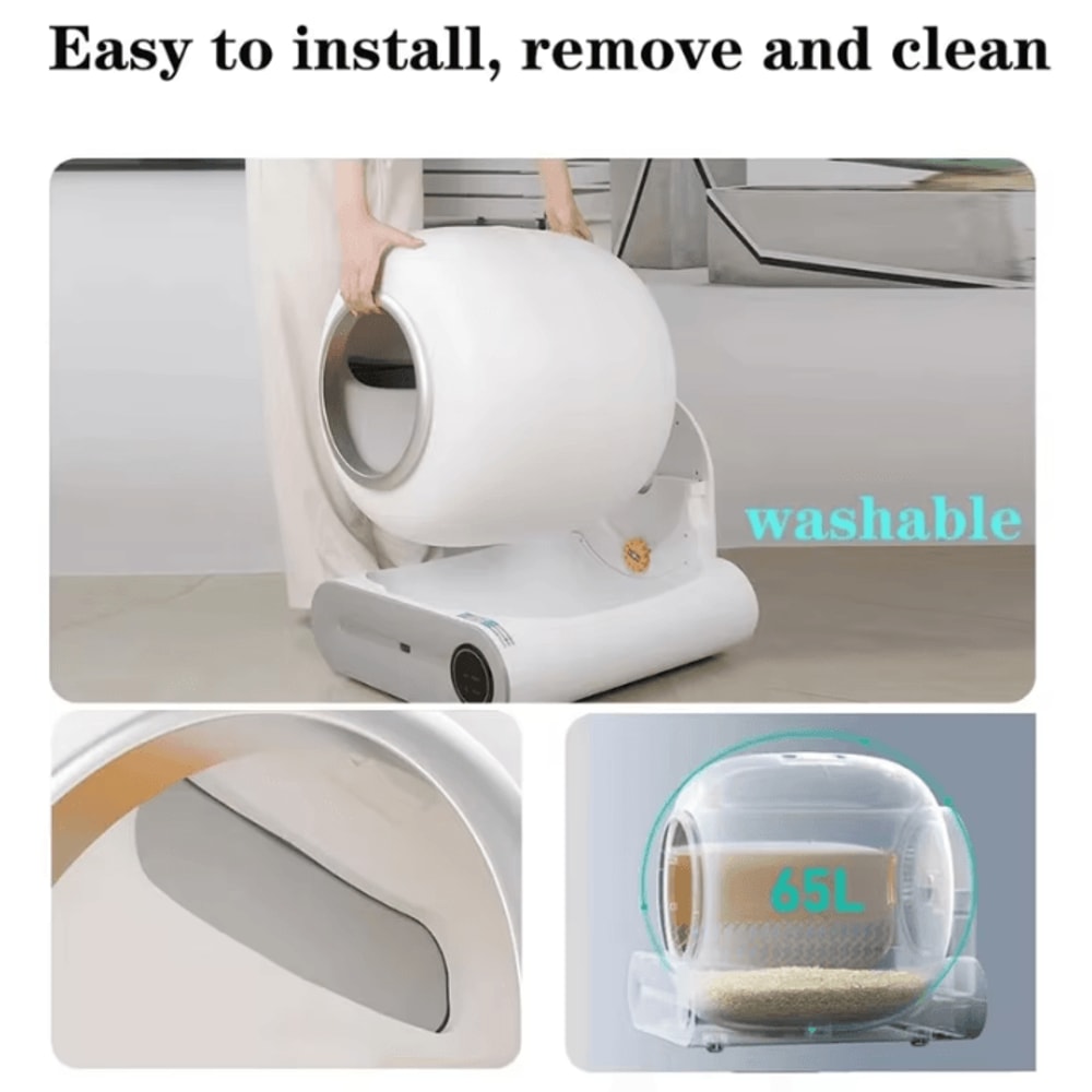 Tonepie 65L Automatic Cat Litter Box Smart SelfCleaning And Fully Enclosed Pet Toilet 2