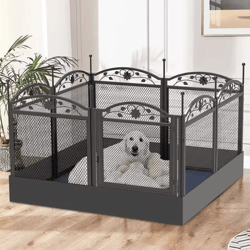 heavy duty dog playpen – large pet exercise enclosure with waterproof mat for indoor and outdoor