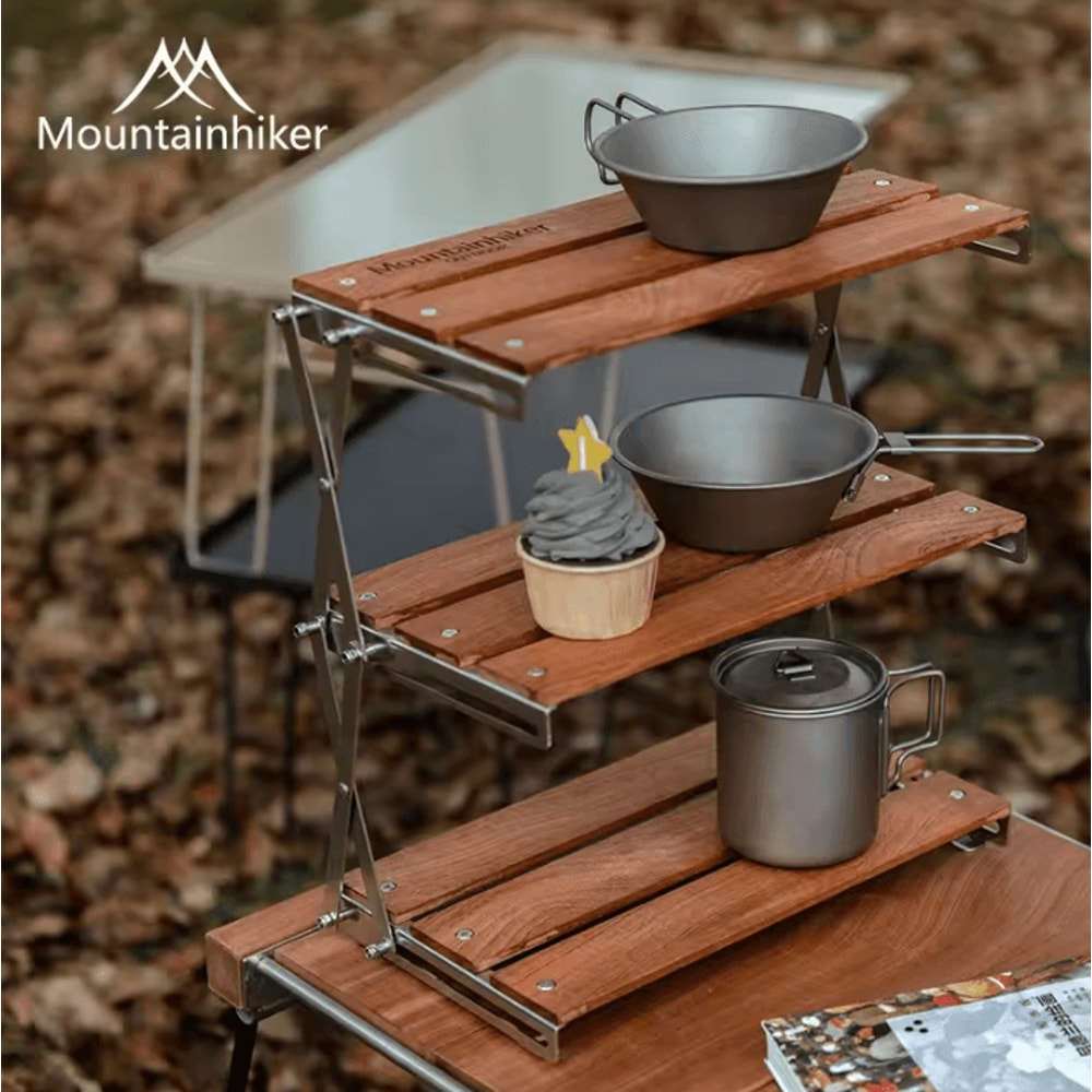 Portable Camping Rack Foldable ThreeTier Outdoor Stand For Camping Picnic And Barbecue 2