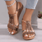 Womens Wedge Sandals Summer Bohemia Rhinestones Casual Platform Beach Shoes Sizes 3443 1