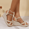 Womens Wedge Sandals 2026 Waterproof ThickSoled Roman Platform Summer Shoes 4