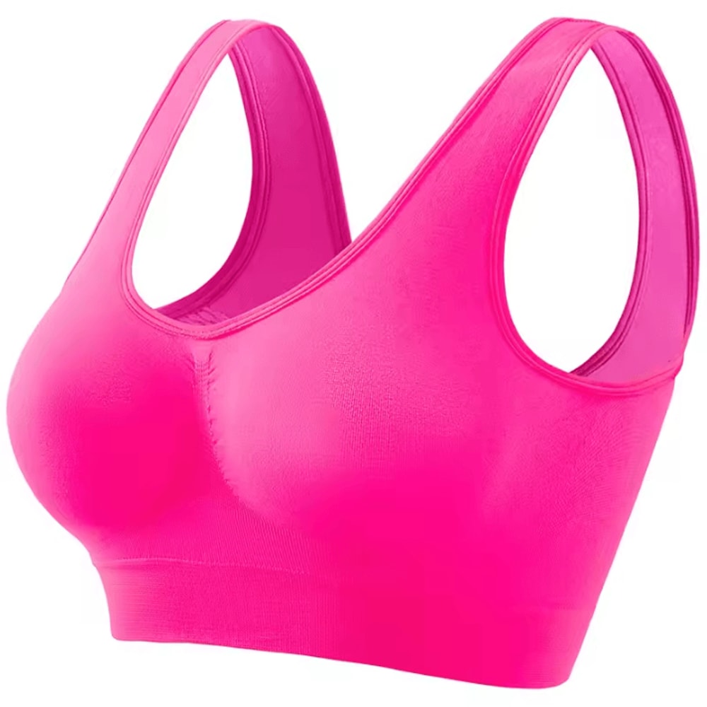 Womens Sports Bra Seamless PushUp Crop Top Breathable Activewear Bra S5XL 9