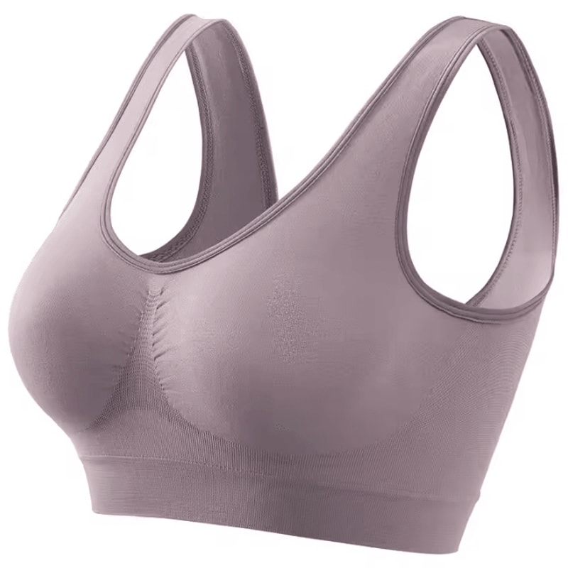 Womens Sports Bra Seamless PushUp Crop Top Breathable Activewear Bra S5XL 11