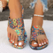 Womens Bohemian Flower Sandals Casual Lightweight Flip Flops And Summer Slides Big Sizes 3