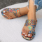 Womens Bohemian Flower Sandals Casual Lightweight Flip Flops And Summer Slides Big Sizes 5