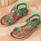 Bohemian Sandals For Women Summer 2025 Low Heel Beach Flip Flops Casual Shoes 15