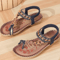 Bohemian Sandals For Women Summer 2025 Low Heel Beach Flip Flops Casual Shoes 17
