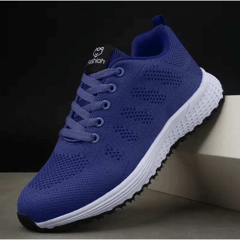 Womens Breathable Knit Sneakers Lightweight Casual LaceUp Outdoor Walking Shoes 5