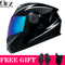 DOT Approved Modular Motorcycle Helmet Flip Up Dual Lens Racing Helmet With Inner Visor 4