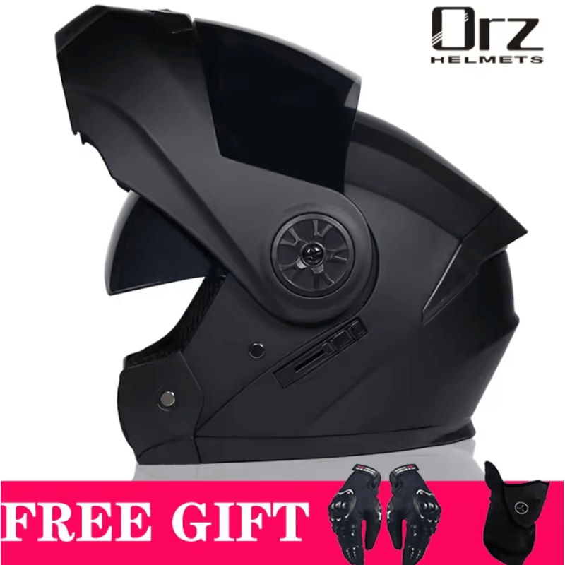 DOT Approved Modular Motorcycle Helmet Flip Up Dual Lens Racing Helmet With Inner Visor 6