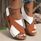 Womens Summer Sandals Lightweight Wedge Heeled Peep Toe Footwear For Warm Weather 3