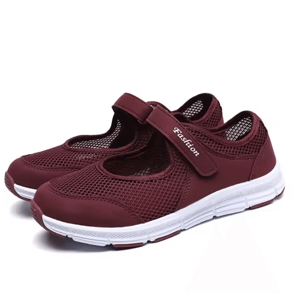 Womens Breathable Mesh Sneakers White Vulcanized Casual Walking And Work Shoes 8