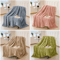 Multifunctional Thickened Blanket Solid Color Wide Striped Blanket For Bed Nap And Pets 4