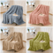 Multifunctional Thickened Blanket Solid Color Wide Striped Blanket For Bed Nap And Pets 4