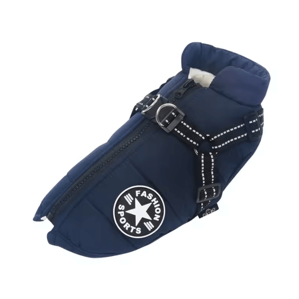 Waterproof Large Dog Jacket With Harness Winter Padded Big Dog Coat For Outdoor Adventures 9