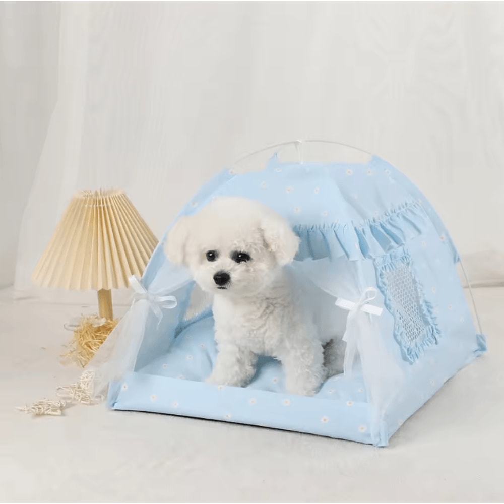 Pet Tent Bed Cozy Cat House With Cushioned Furniture For Indoor Pets 11