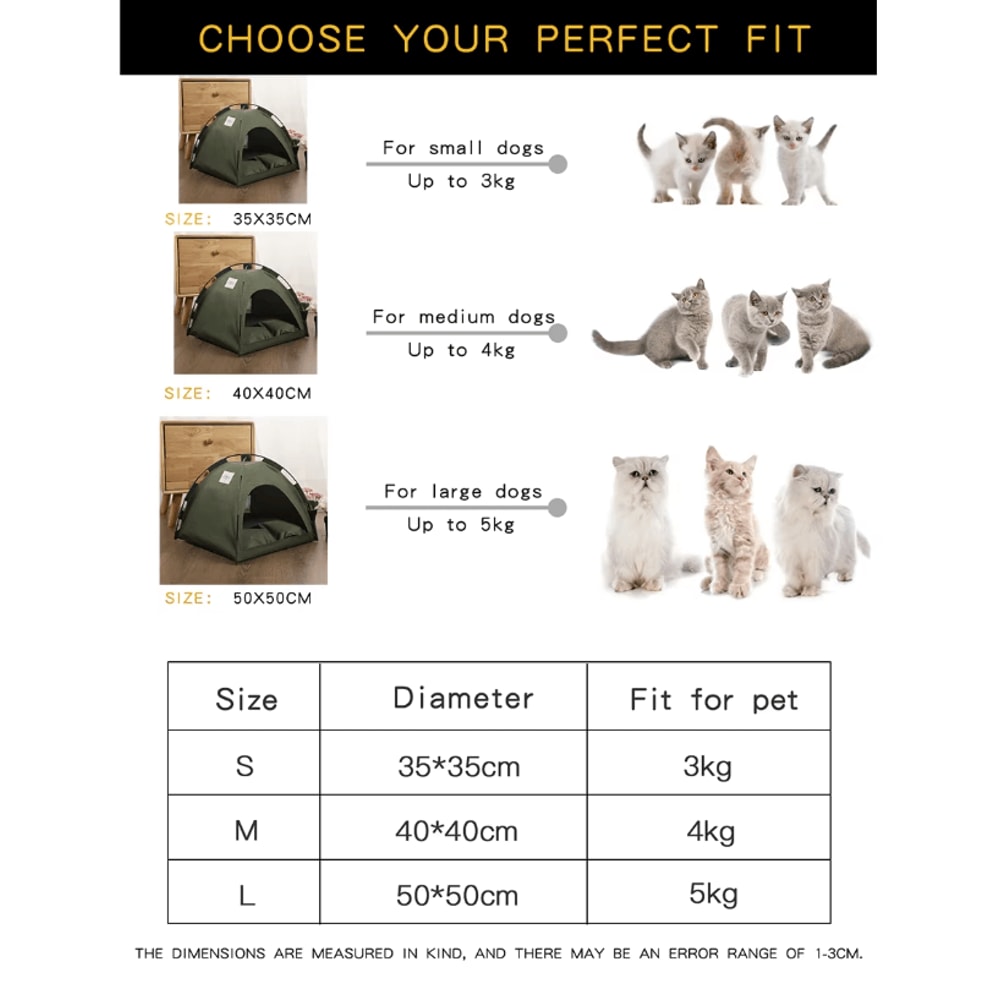 Pet Tent Bed Cozy Cat House With Cushioned Furniture For Indoor Pets 5