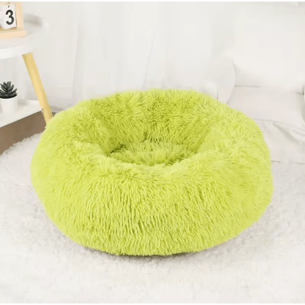 Large Dog Donut Bed Plush Round Basket Bed For Dogs And Small Pets 11