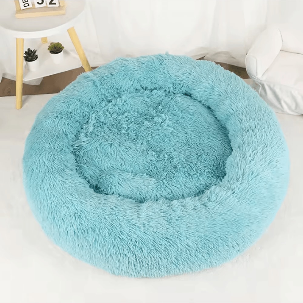 Large Dog Donut Bed Plush Round Basket Bed For Dogs And Small Pets 12